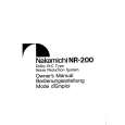 NAKAMICHI NR200 Owners Manual