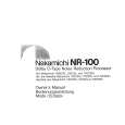 NAKAMICHI NR-100 Owners Manual